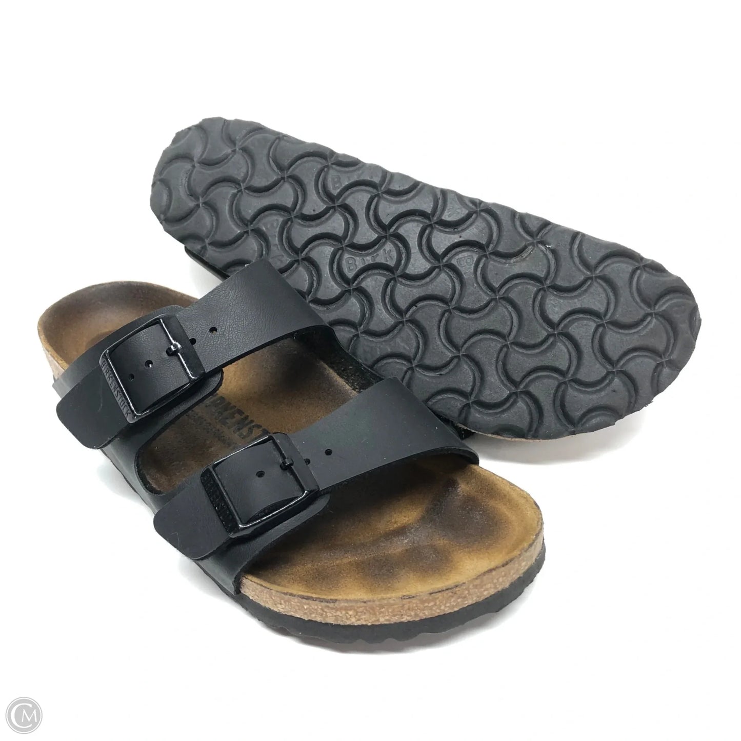 Sandals Flats By Birkenstock In Black, Size: 5