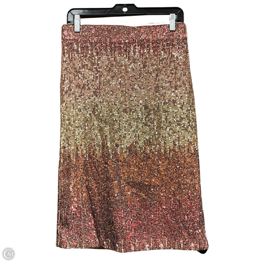 Skirt Midi By Skies Are Blue In Gold, Size: M