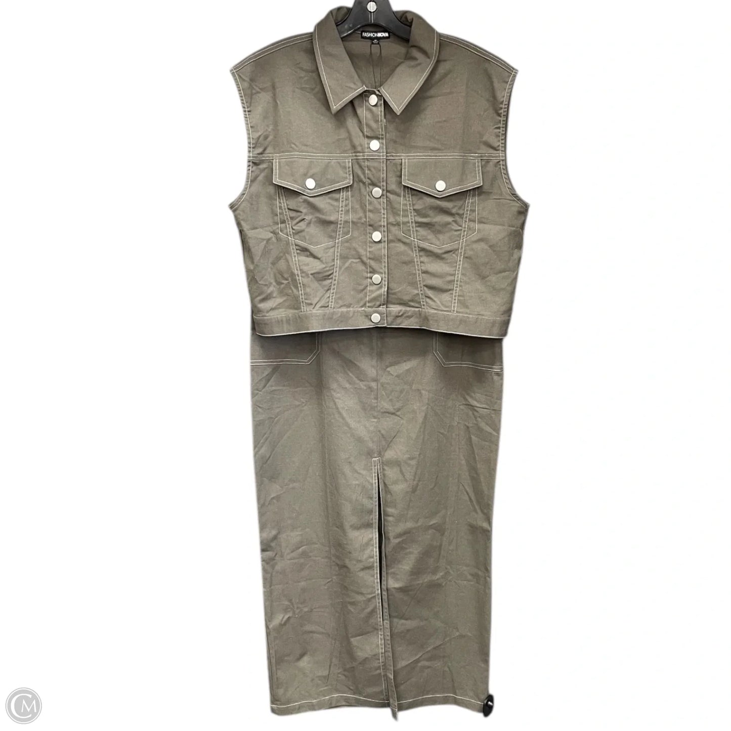 Skirt Set 2pc By Fashion Nova In Green, Size: Xl