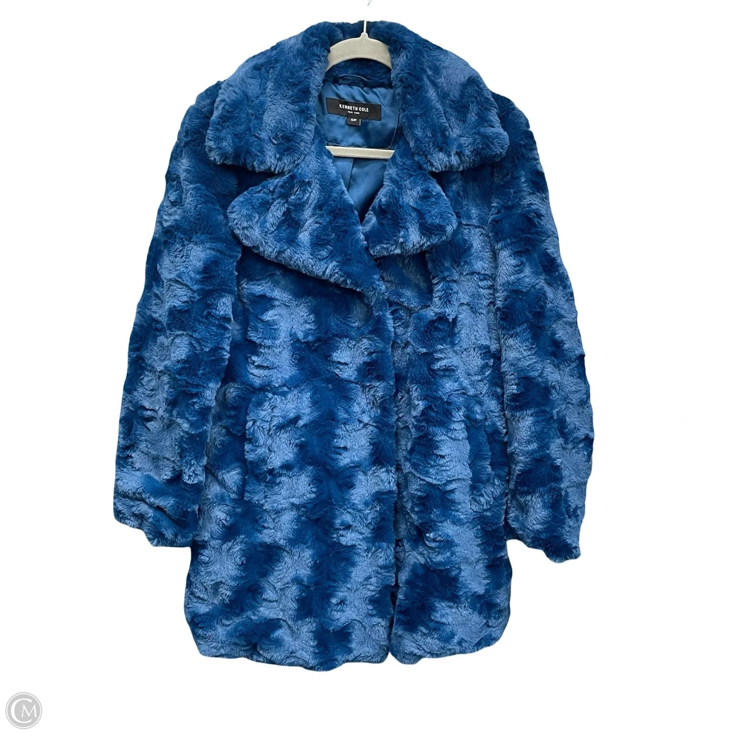 Coat Faux Fur & Sherpa By Kenneth Cole In Blue, Size: S