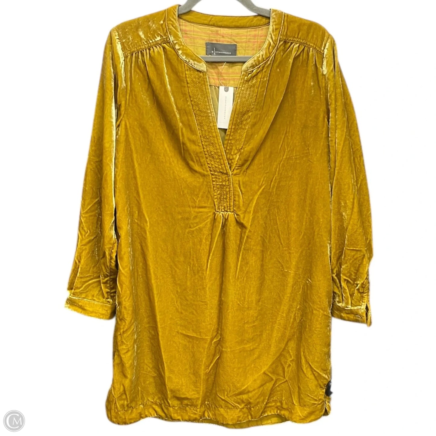 Dress Casual Short By Anthropologie In Chartreuse, Size: Xs