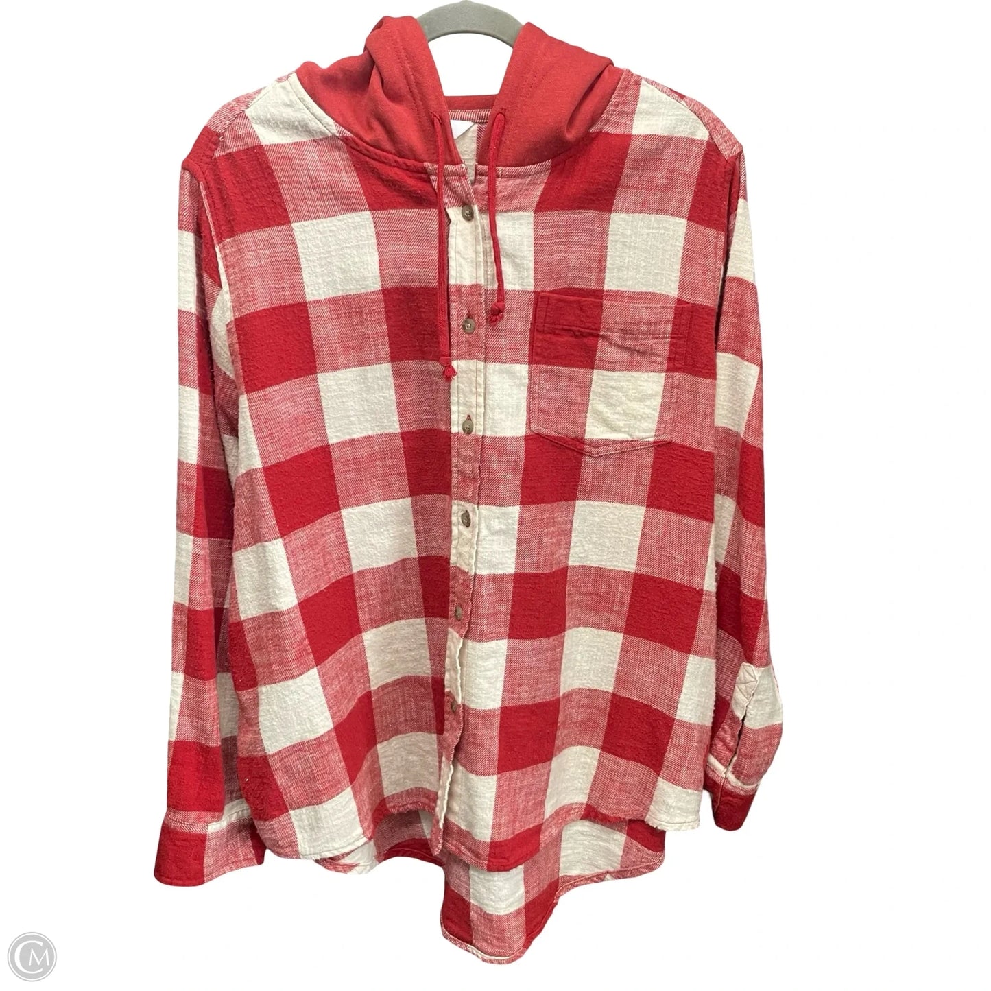 Jacket Shirt By Time And Tru In Red, Size: Xl
