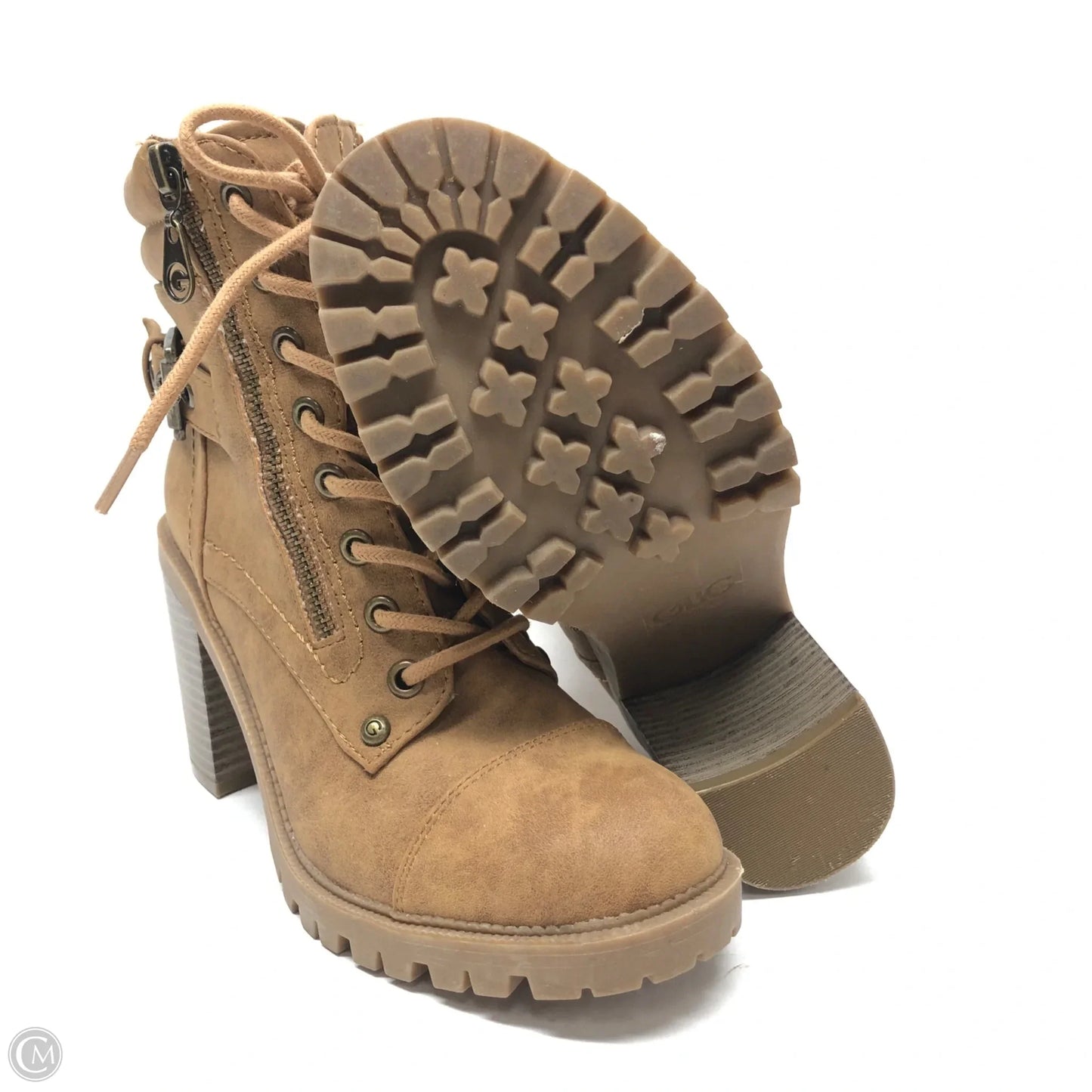 Boots Ankle Heels By Gianni Bini In Brown, Size: 6.5