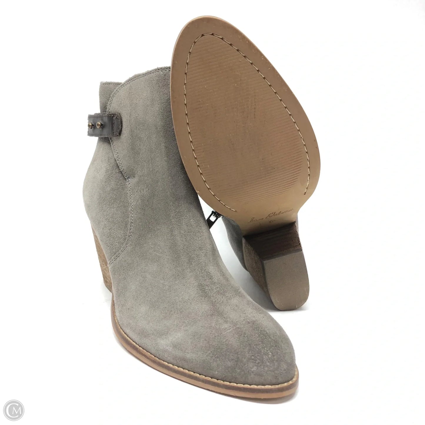 Boots Ankle Heels By Sam Edelman In Grey, Size: 8.5