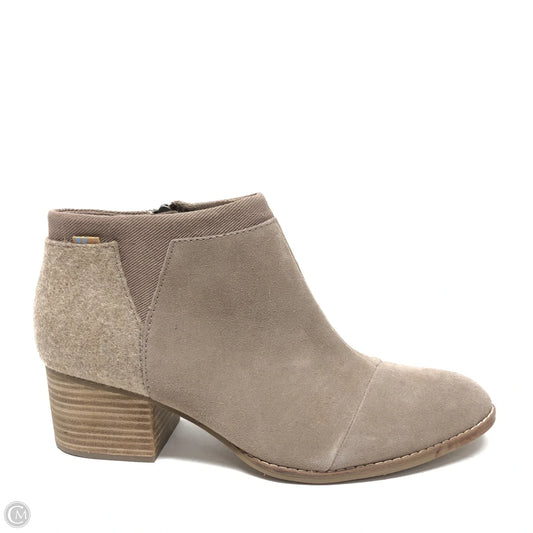 Boots Ankle Heels By Toms In Taupe, Size: 9