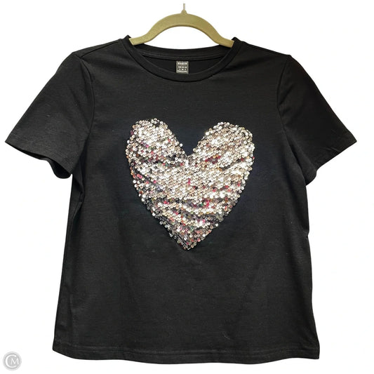 Top Short Sleeve Basic By Shein In Black, Size: S