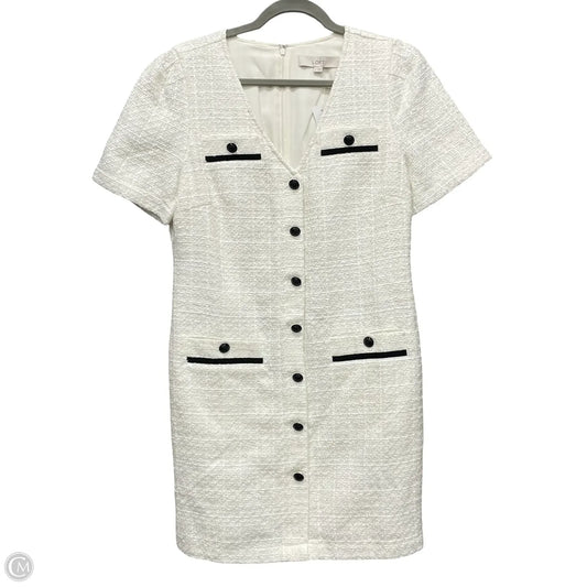 Dress Casual Short By Loft In Ivory, Size: 4