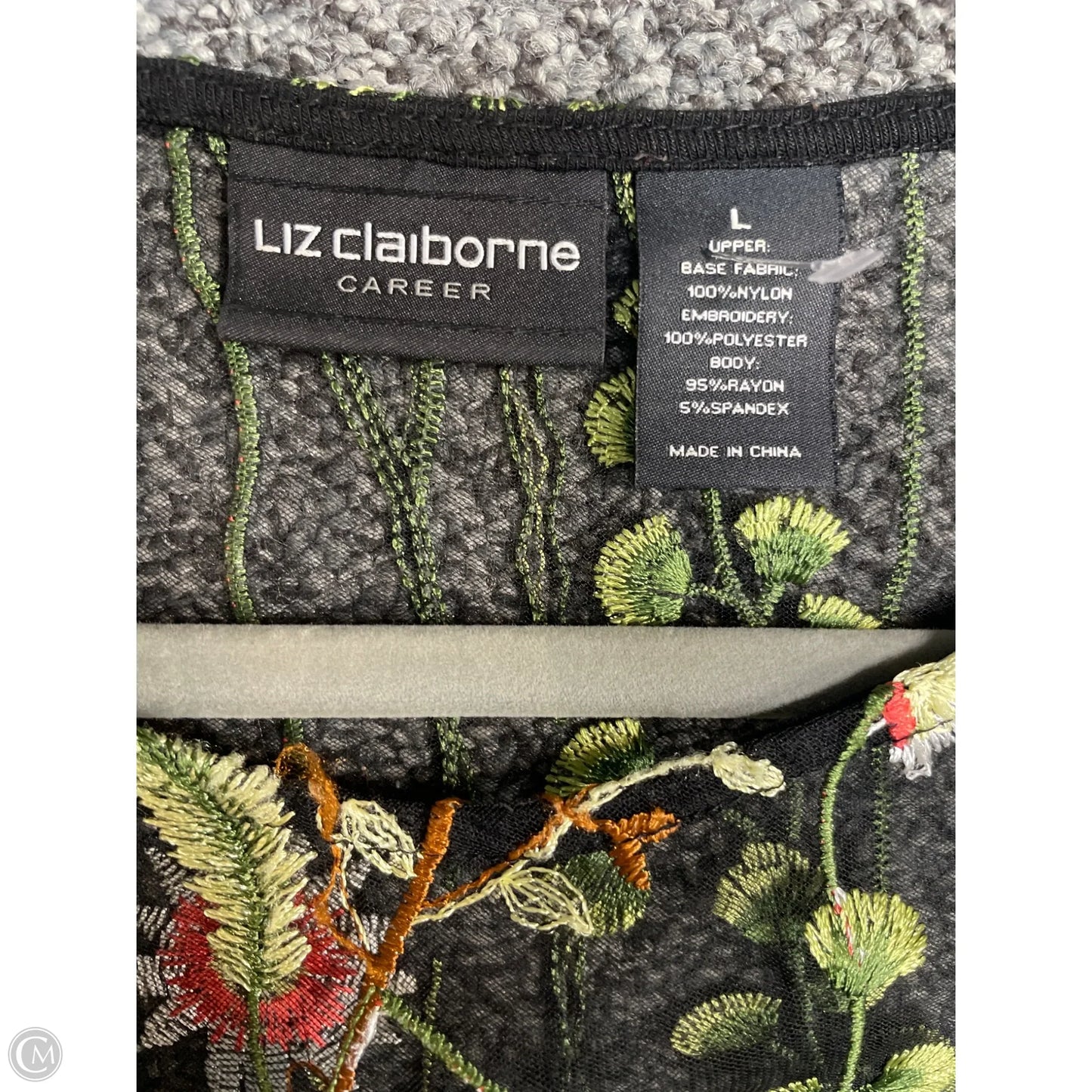 Top Long Sleeve By Liz Claiborne In Black, Size: L