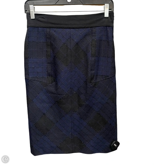 Skirt Designer By Diane Von Furstenberg In Black & Blue, Size: 4