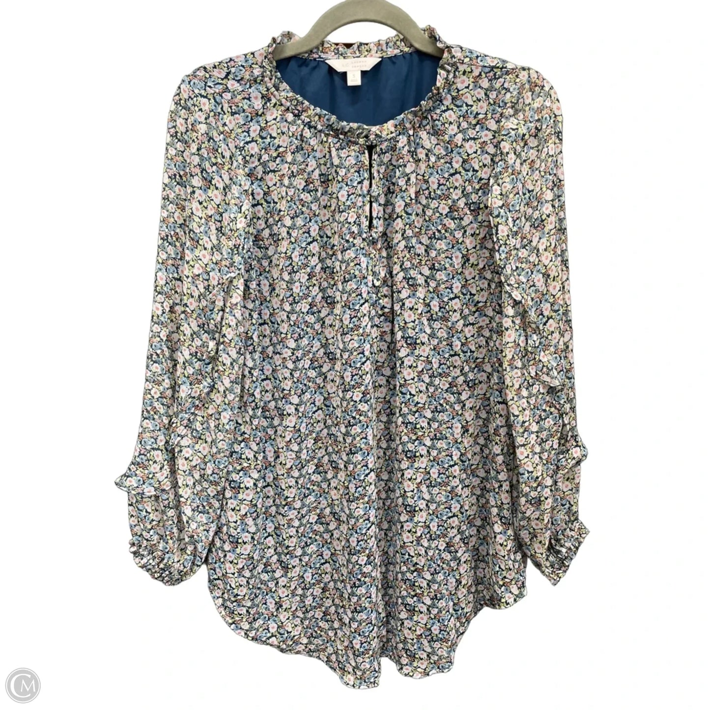 Blouse Long Sleeve By Lc Lauren Conrad In Floral Print, Size: S