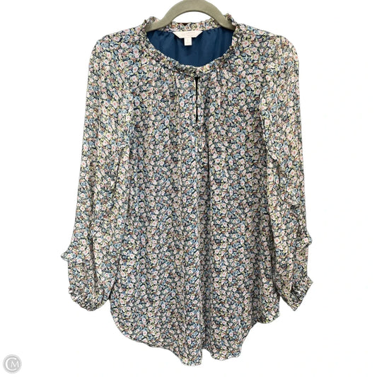Blouse Long Sleeve By Lc Lauren Conrad In Floral Print, Size: S