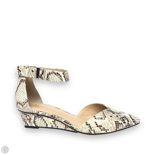 Sandals Heels Wedge By Franco Sarto In Snakeskin Print, Size: 6.5