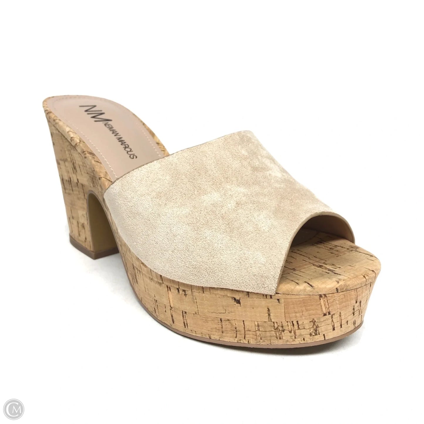 Sandals Designer By Neiman Marcus In Beige, Size: 8.5