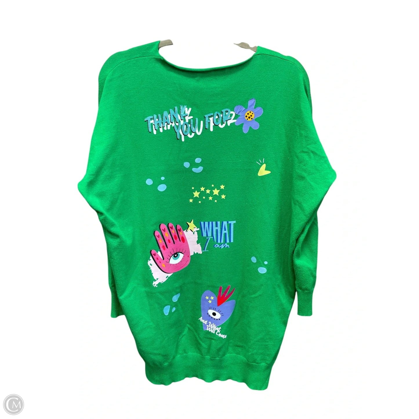 Top Long Sleeve By Cmc In Green, Size: M