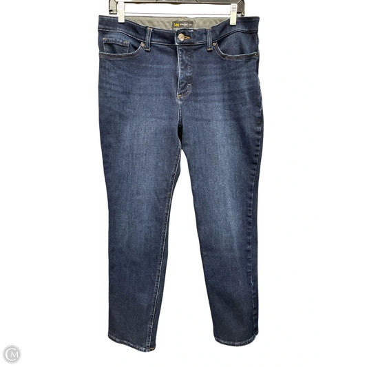 Jeans Straight By Lee In Blue Denim, Size: 12p