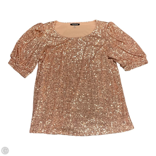 Top Short Sleeve By Cable And Gauge In Pink, Size: L