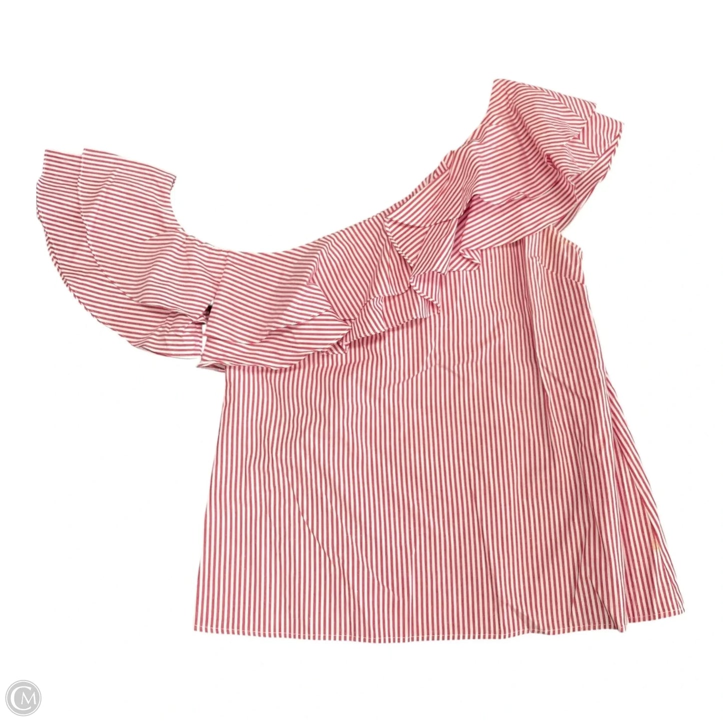 Top Short Sleeve By Cmb In Red & White, Size: M