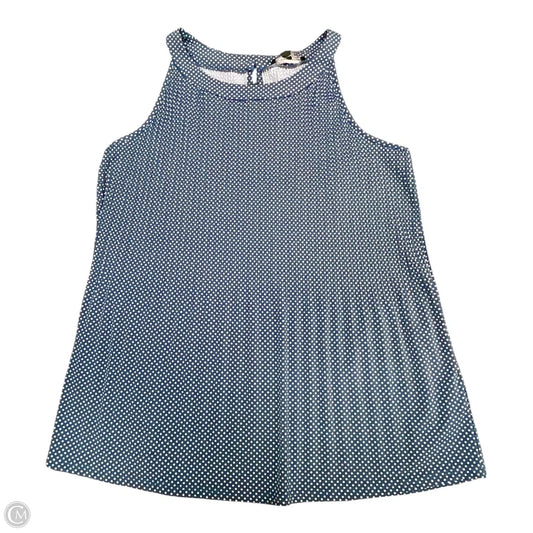 Blouse Sleeveless By Adrianna Papell In Polkadot Pattern, Size: M