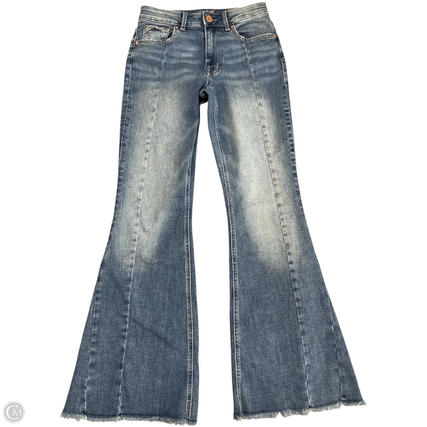 Jeans Flared By Edgely In Blue Denim, Size: 8