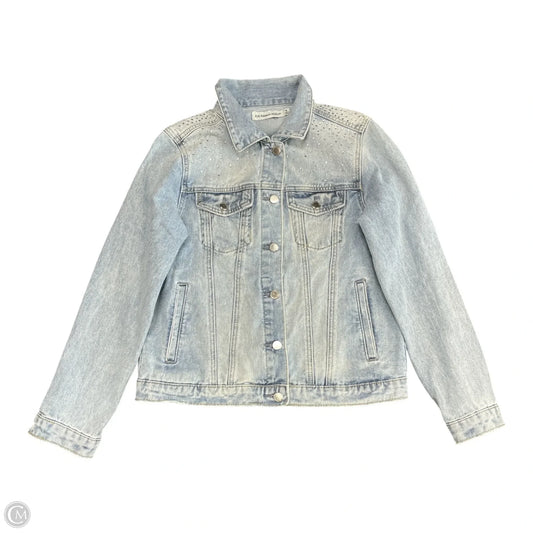 Jacket Designer By Rebecca Minkoff In Blue Denim, Size: M