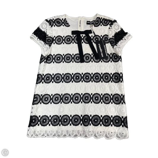Top Short Sleeve Designer By Karl Lagerfeld In Black & White, Size: 4