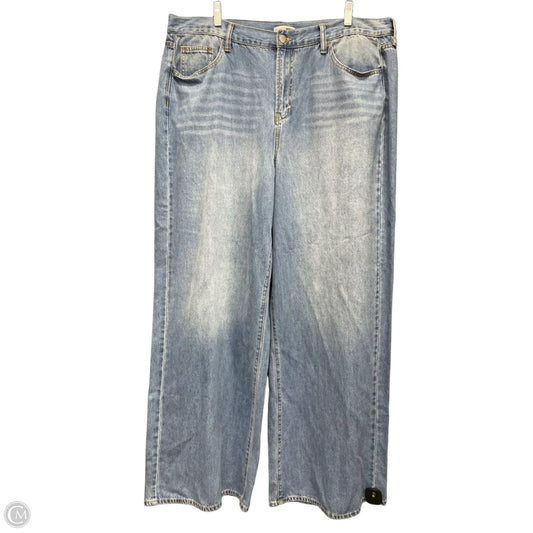 Jeans Wide Leg By Fashion Nova In Blue Denim, Size: 0