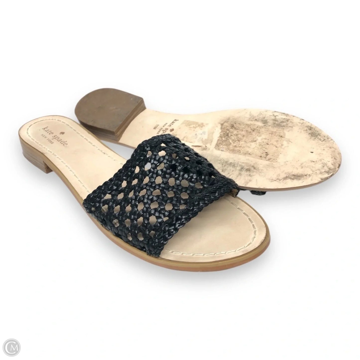Sandals Designer By Kate Spade In Black, Size: 11