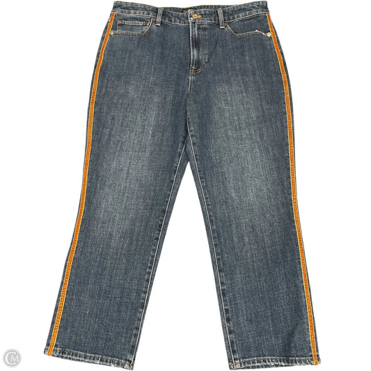 Jeans Straight By Talbots In Blue Denim, Size: 14p