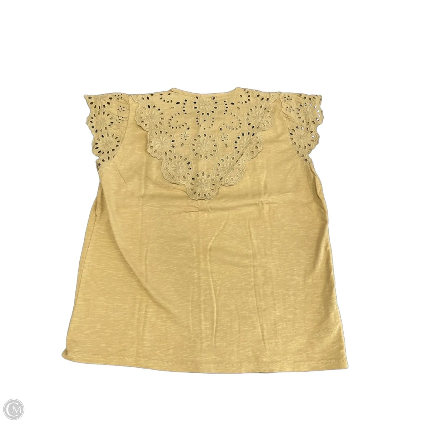 Top Short Sleeve By J. Crew In Brown & Yellow, Size: S