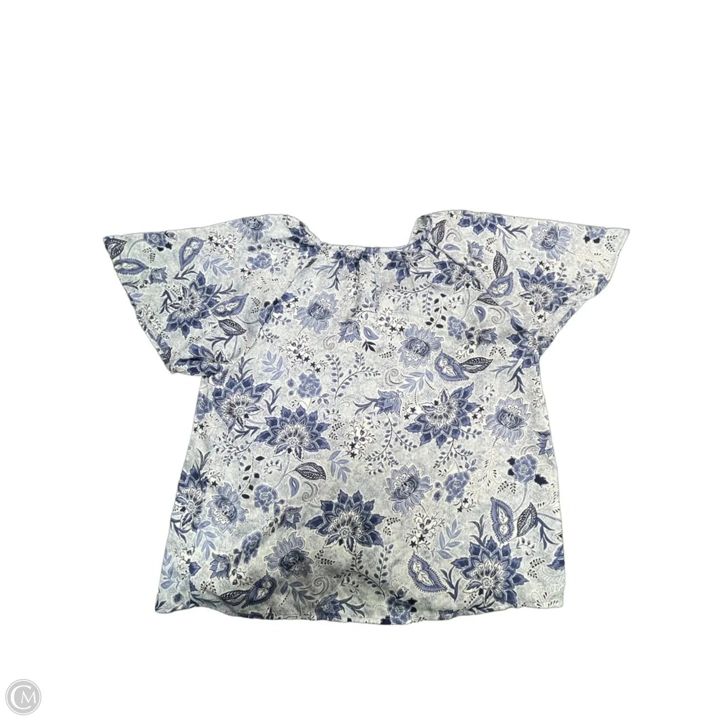 Blouse Short Sleeve By Cmc In Blue, Size: S