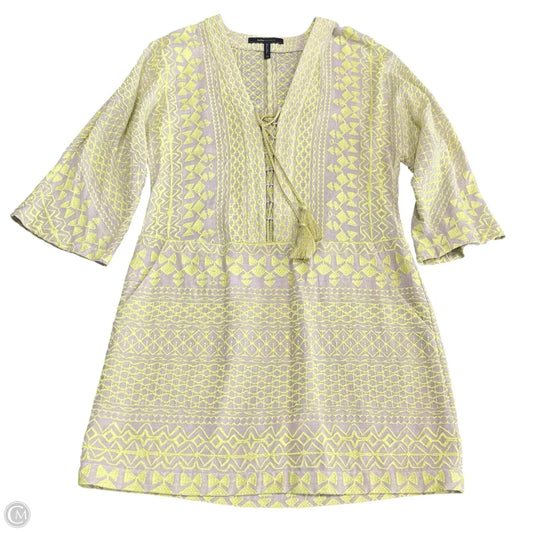 Dress Casual Short By Bcbgmaxazria In Tan & Yellow, Size: Xs