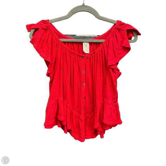 Top Short Sleeve By We The Free In Red, Size: Xs