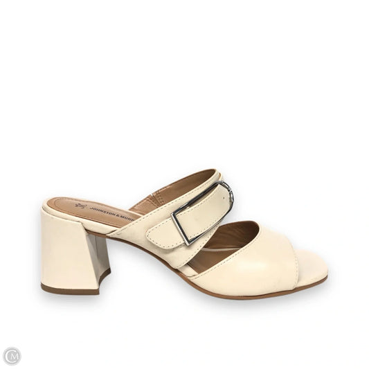 Sandals Heels Block By Johnston & Murphy In Beige, Size: 7.5