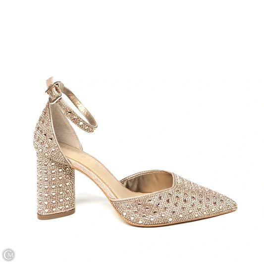 Shoes Heels Block By Gianni Bini In Rose Gold, Size: 7.5