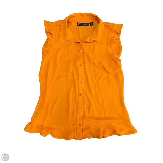 Top Short Sleeve By New York And Co In Orange, Size: Xs
