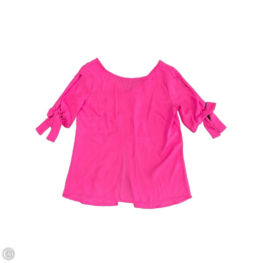 Blouse Short Sleeve By New York And Co In Pink, Size: Xs