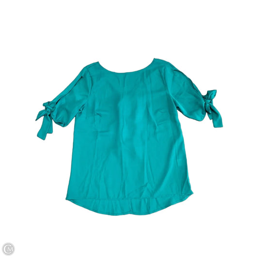 Blouse Short Sleeve By New York And Co In Teal, Size: Xs