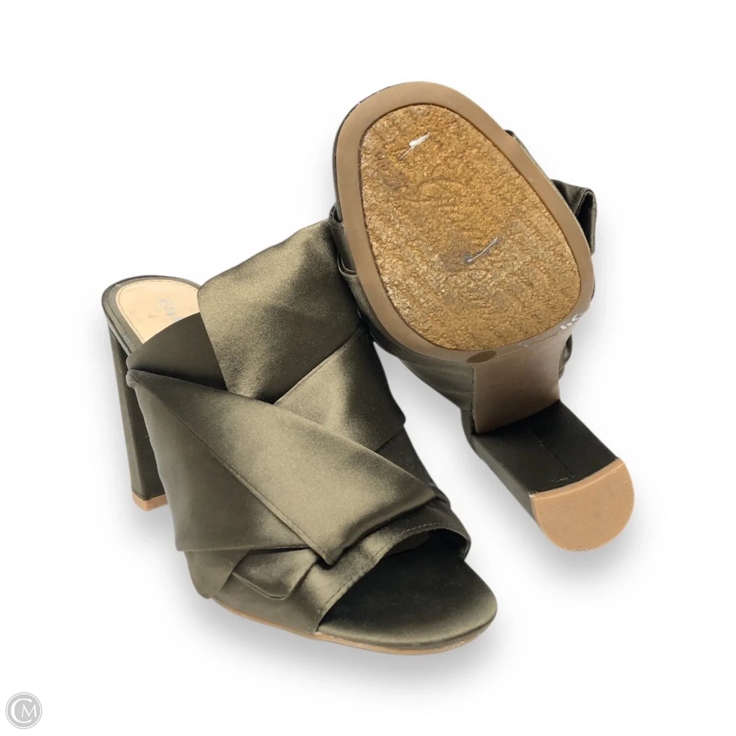 Sandals Heels Block By Gianni Bini In Green, Size: 6