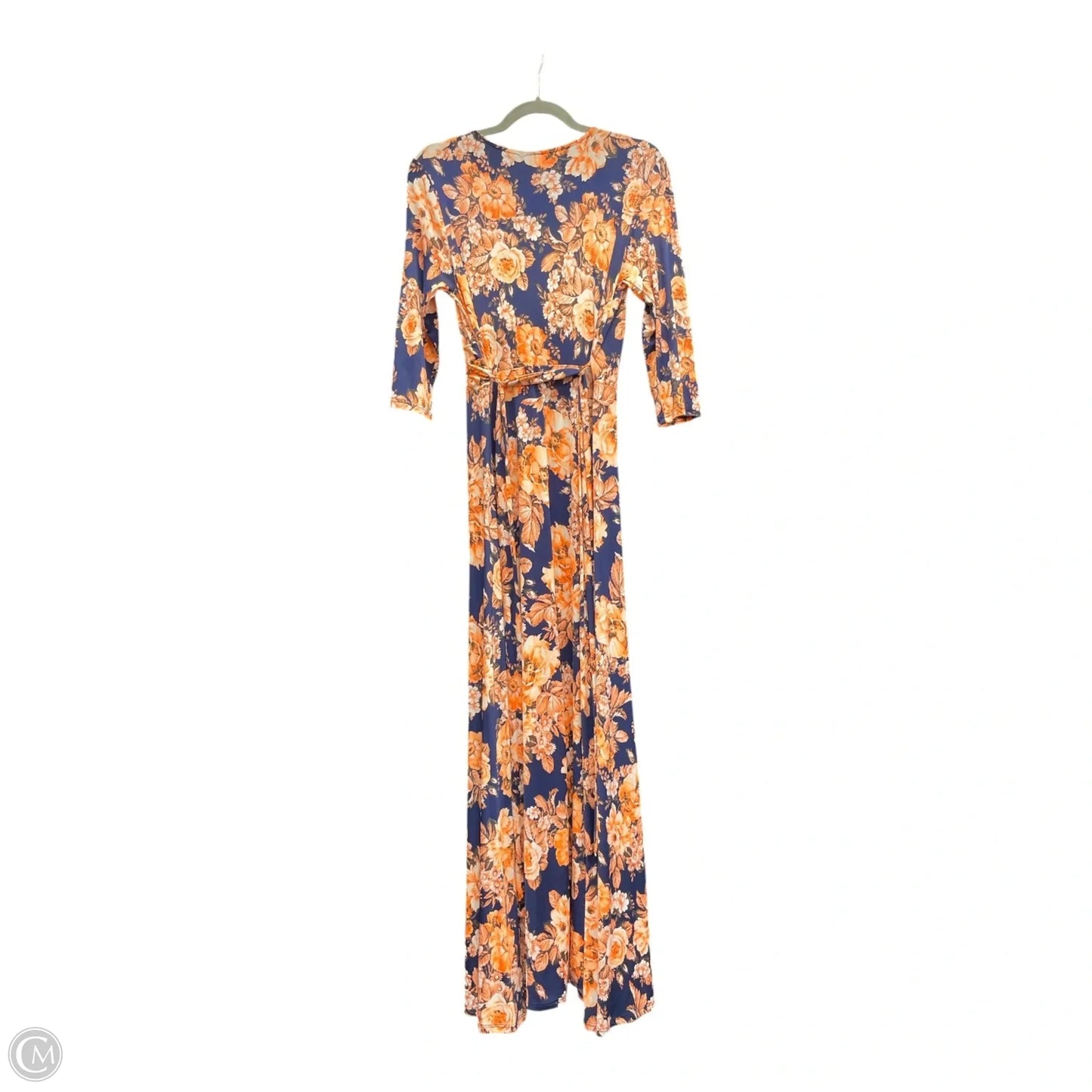 Dress Casual Maxi By Pink Blush In Blue & Orange, Size: L