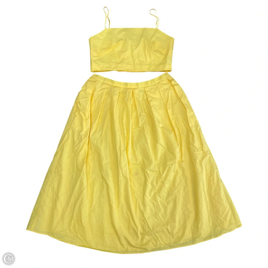 Skirt Set 2pc By Banana Republic In Yellow, Size: L