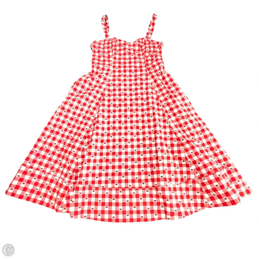Dress Casual Midi By Avec Les Filles In Red & White, Size: 12