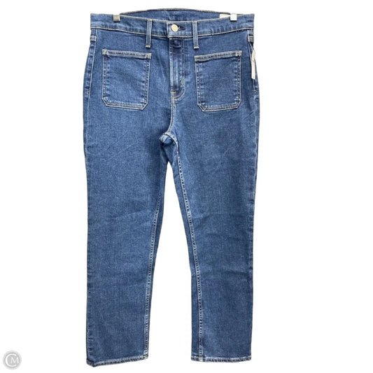 Jeans Straight By Gap In Blue Denim, Size: 10