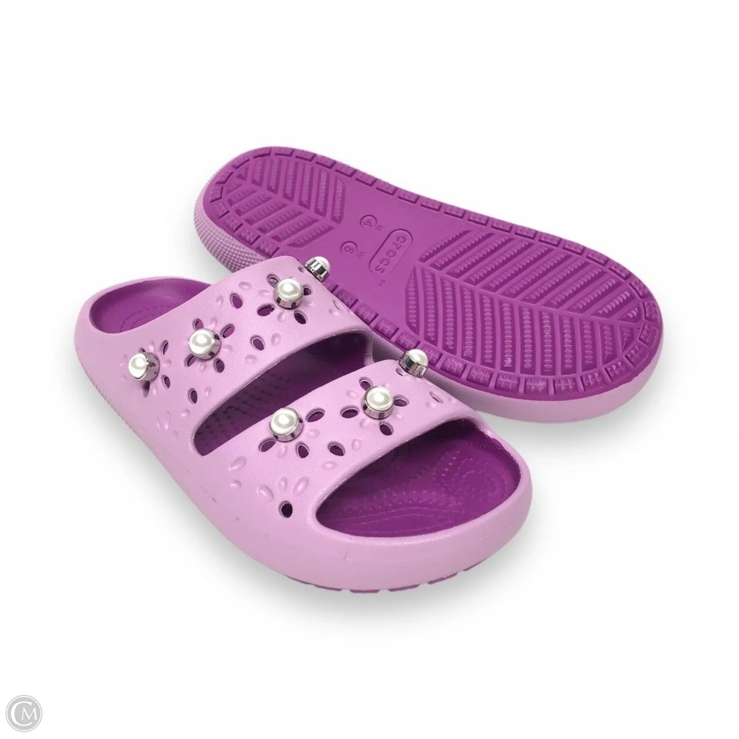 Sandals Flats By Birkenstock In Purple, Size: 6