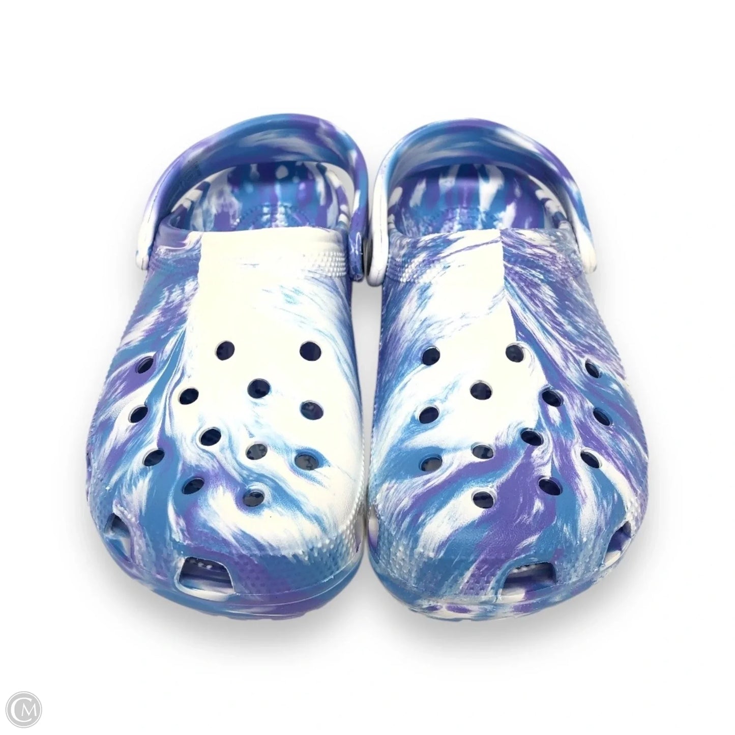 Shoes Flats By Crocs In Tie Dye Print, Size: 7