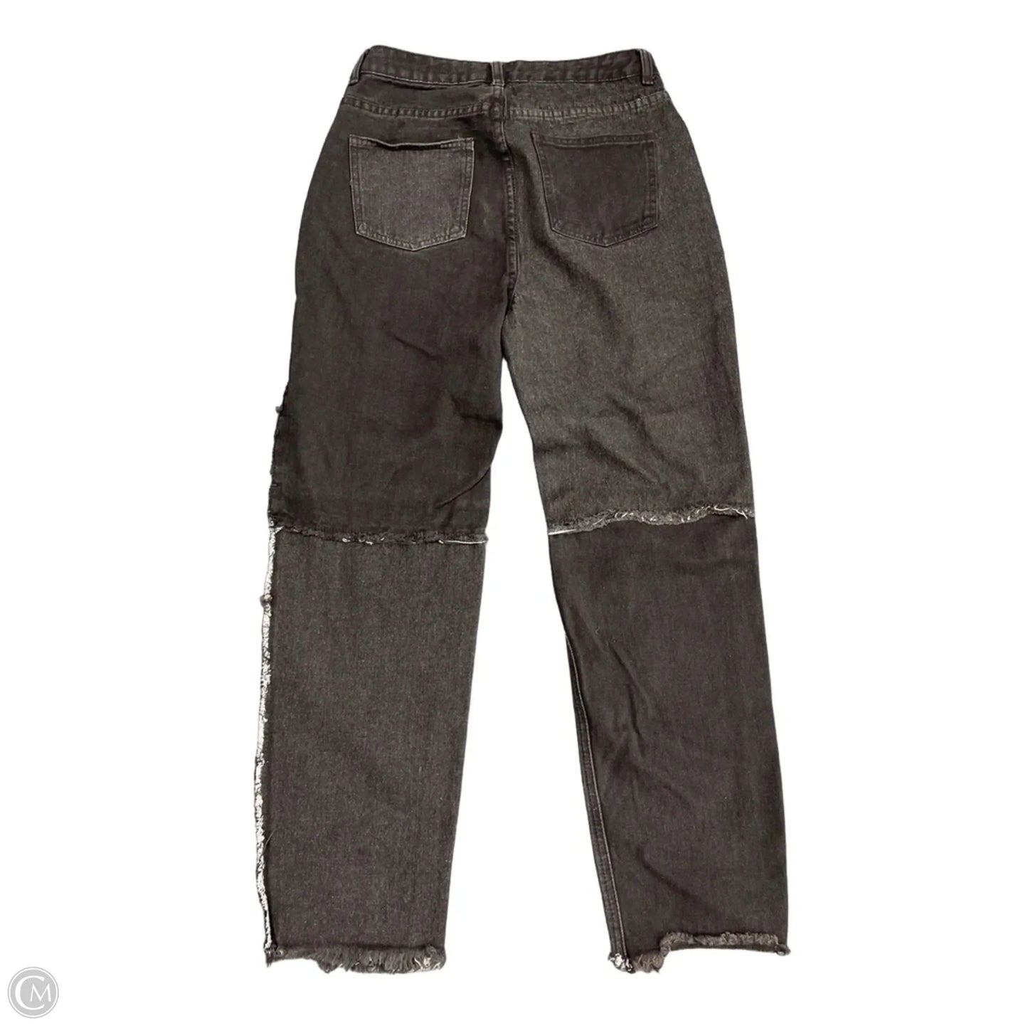 Jeans Straight By Shein In Black Denim, Size: M