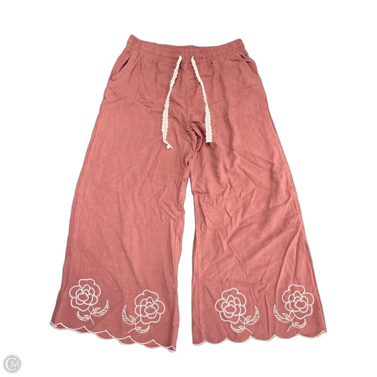 Pants Wide Leg By Umgee In Mauve, Size: Xl