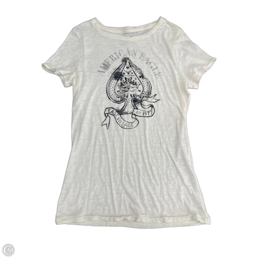 Top Short Sleeve Basic By American Eagle In Beige, Size: Xl
