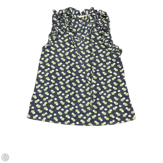 Blouse Sleeveless By Entro In Blue & Green, Size: S