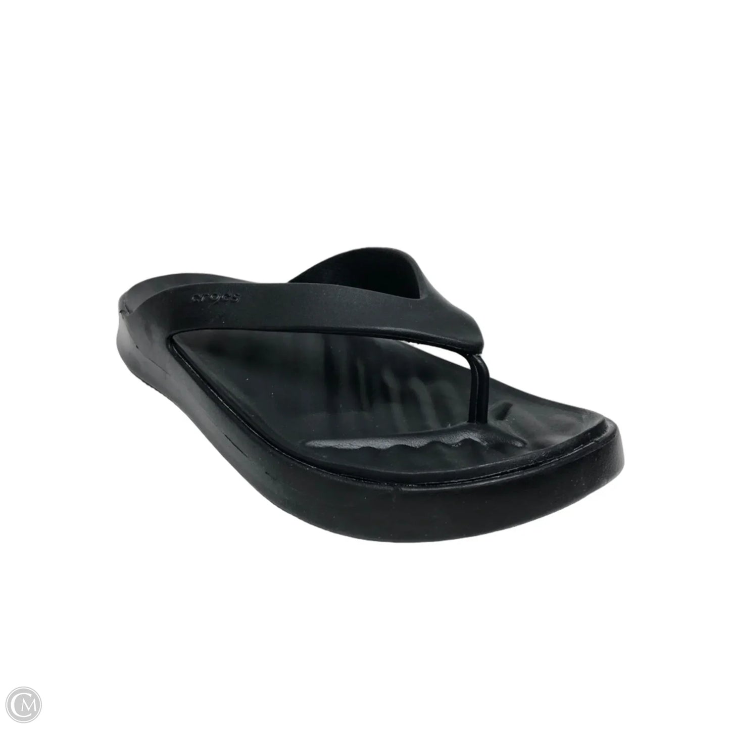 Sandals Flip Flops By Crocs In Black, Size: 7
