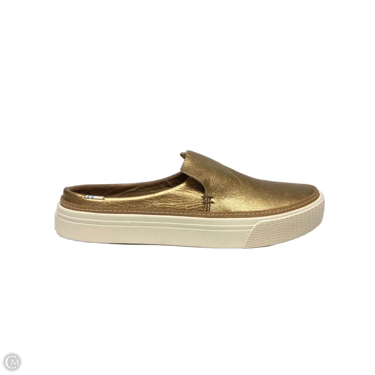 Shoes Flats By Toms In Gold, Size: 6.5